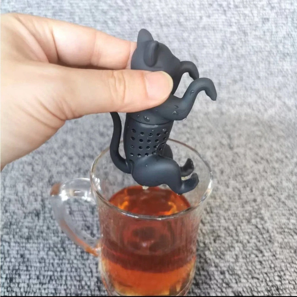 1pc Silicone kitten Design Tea Filter